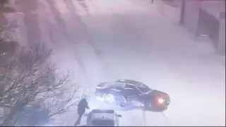 Задержание автоугонщика “подшофе“ попало на камеры в Астане