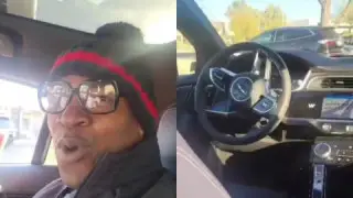 Мужчина застрял в беспилотном такси, которое кружило по парковке