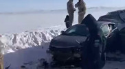 19 автомобилей столкнулись на трассе в Карагандинской области
