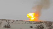 Пылающий газопровод сняли на видео в Узбекистане