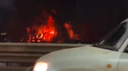 В Алматы потушили крупный пожар на территории рынка