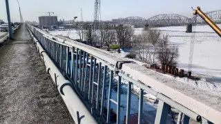 Строительство автомобильного моста над рекой Иртыш не успевают сдать в срок