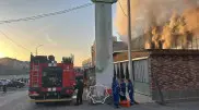 Двухэтажное кафе горело в Шымкенте