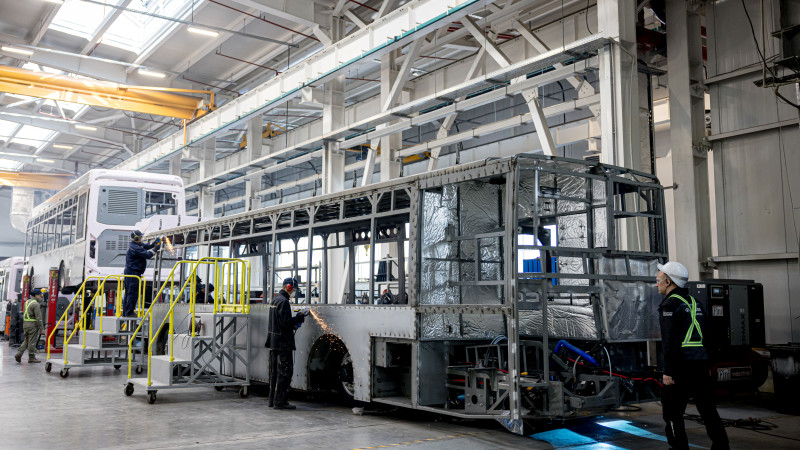 Завод Hyundai Trans Almaty, цех сварки. Фото: "Астана Моторс"