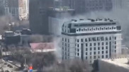 Строящаяся гостиница горела в центре Алматы