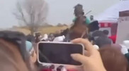 Лошадь влетела в людей на праздновании Наурыза в Жамбылской области