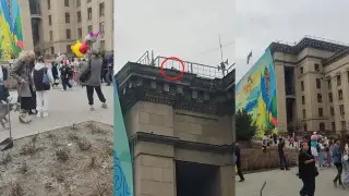 В Алматы заметили снайпера на крыше популярного здания