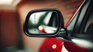 Черная полоса на зеркале авто: что это и зачем она нужна