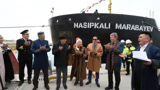 Новое сухогрузное судно спустили на воду в Мангистау
