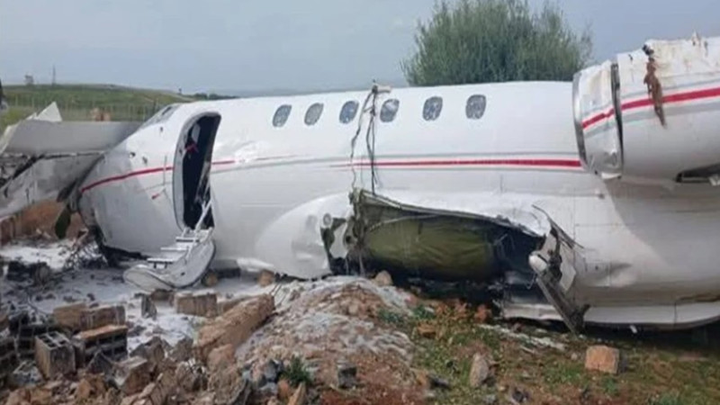 Жесткая посадка самолета в Марокко. Фото: SNRT News