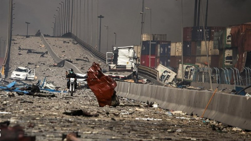Последствия взрыва в порту Шахид Раджаи. Фото: Tasnim