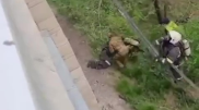 Пожарный сорвался с высоты на востоке Казахстана - момент попал на видео