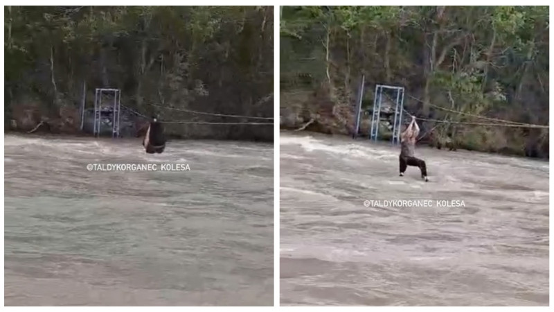 Кадры из видео: instagram/taldykorganec_kolesa