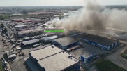 Более 80 человек тушат пожар на складе в Астане