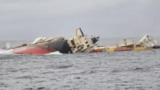 В Индии объявили тревогу из-за крушения контейнеровоза с химикатами