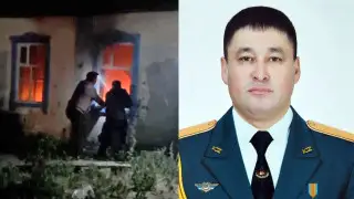 Просто шел мимо: военный вынес женщину из огня в Семее