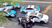 Перепалка с полицией закончилась жестким задержанием в центре Алматы