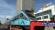 Появились кадры второго состава LRT, его установили в Астане
