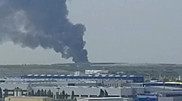 Густой черный дым поднялся над Астаной