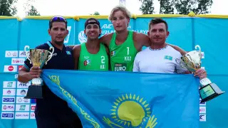 Казахстанские волейболисты выиграли историческое золото чемпионата Азии
