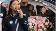 Призер Олимпиады из Казахстана похвасталась машиной за миллионы