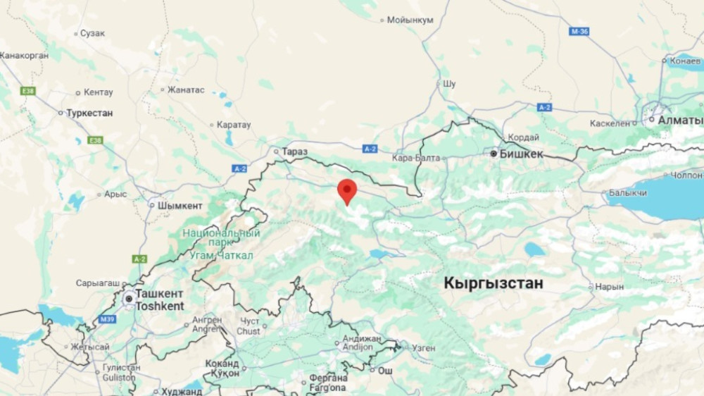 Землетрясение произошло рядом с границей Казахстана и Кыргызстана