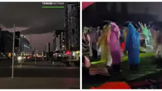 Ураганный ливень обрушился на Астану