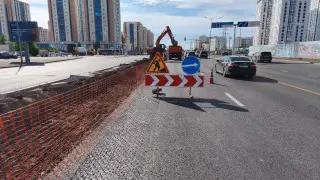Движение ограничат на Коргалжынском шоссе на месяц в Астане