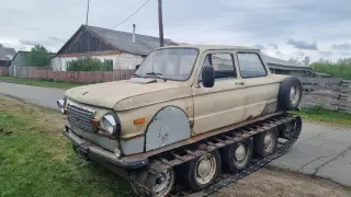 Монстр из гаража: самодельный снегоболотоход продают в Новосибирске