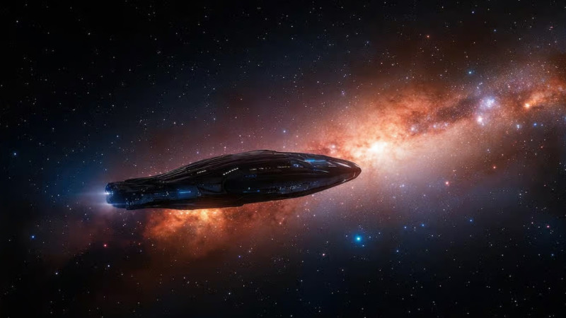 Корабль пришельцев. Художественное изображение