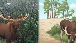 “Охотиться нельзя“: лося поймали в кадр в Костанайской области