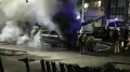 Электромобиль Zeekr загорелся в пробке в Алматы