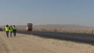 В Жамбылской области идет реконструкция участка дороги Алматы-Ташкент-Термез