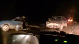 Volkswagen разорвало пополам после ДТП в Карагандинской области