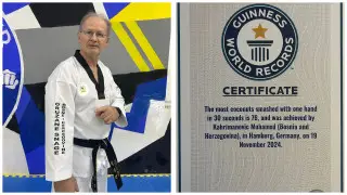 66-летний мастер боевых искусств установил невероятный рекорд Гиннесса