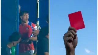 Футболист получил красную карточку из-за нижнего белья: видео