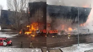 В Астане загорелось здание кинотеатра Cinema City