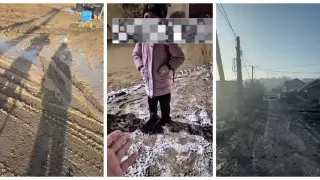 “Пройти пешком невозможно“. Жители Шымкента пожаловались на утопающую в грязи дорогу в школу