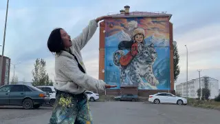 мурал в Астане