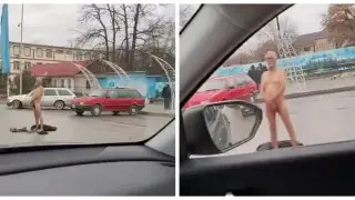 Неизвестный мужчина разгуливал в обнаженном виде в селе Кордай