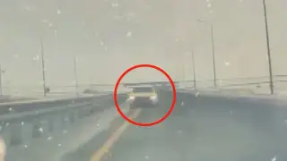 Опасный манёвр на автобане: водитель выехал на встречку и попал на видео