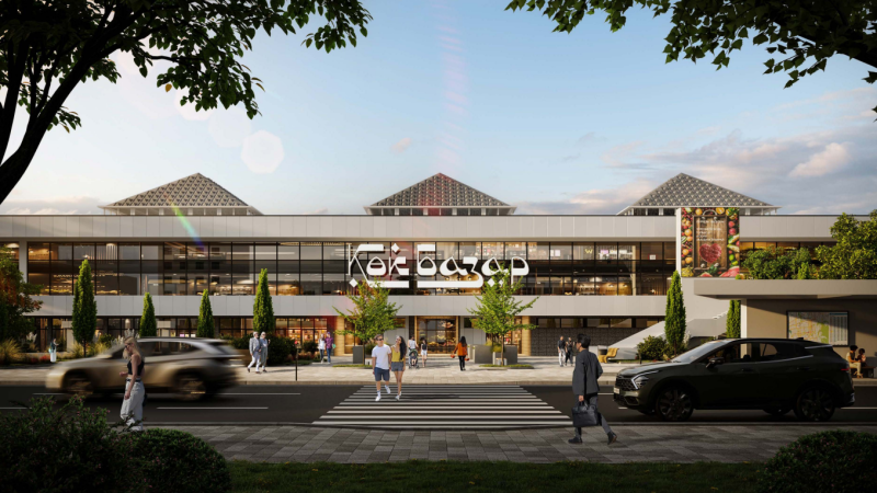 Эскиз реконструкции Зелёного базара, 2026 год. Предоставлен Управлением архитектуры и градостроительства Алматы