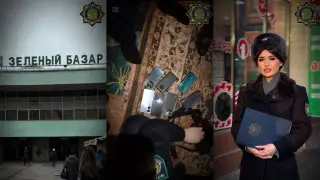 На “Зеленом базаре“ в Алматы прошёл рейд: видео