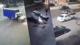 Подборку видео ДТП с участием курьеров опубликовала полиция Алматы