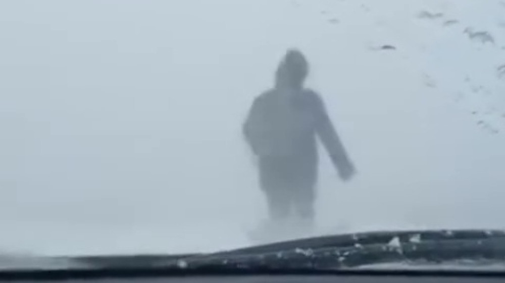 “Нулевая видимость“: казахстанка прошла 4 километра, помогая автомобилям выбраться из бури