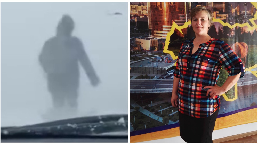 Четыре километра через метель: казахстанка бесстрашно повела за собой колонну на трассе