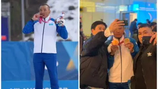 Триумфатор Паралимпиады Ербол Хамитов вернулся в Казахстан