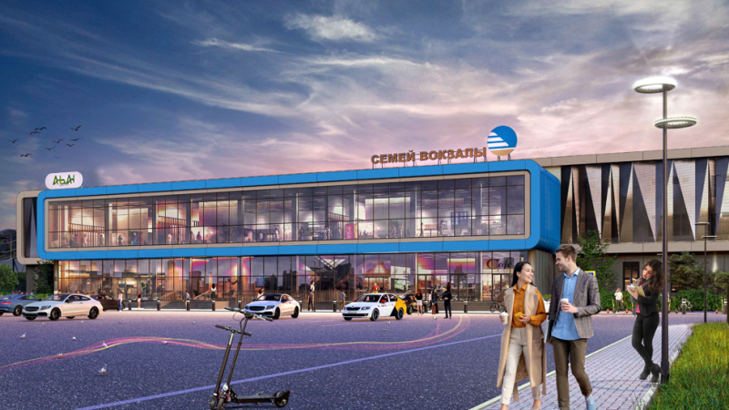 Станция "Семей" / Рендер управления пассажирского транспорта