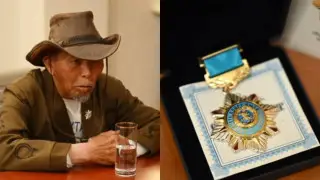 76-летний аксакал из Улытау дошёл пешком до Парижа и получил награду