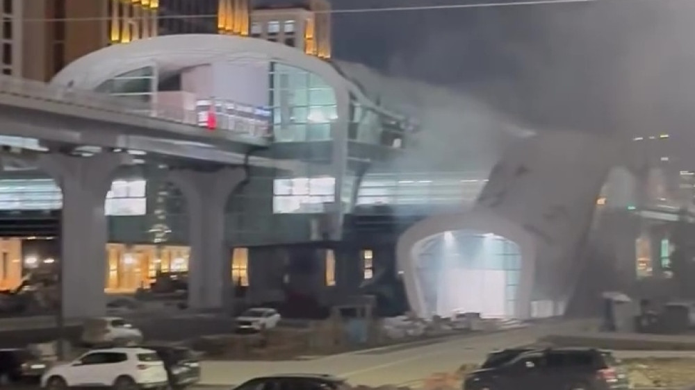 На станции LRT в Астане произошло возгорание
